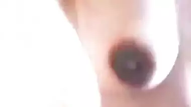 Big boobs sexy GF naked stand before her boyfriend