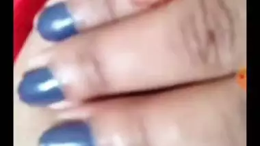 Tight pink pussy and round boobs showing GF video call